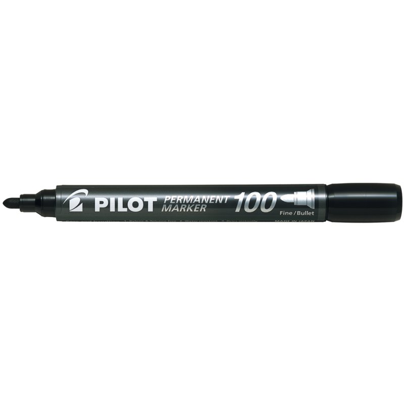 PILOT Marqueur Permanent 100, pointe ronde, vert, 1,0 mm